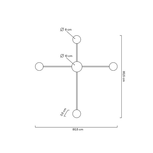 Lampa ścienna SHADOW 4 CLOSE czarna - Moosee